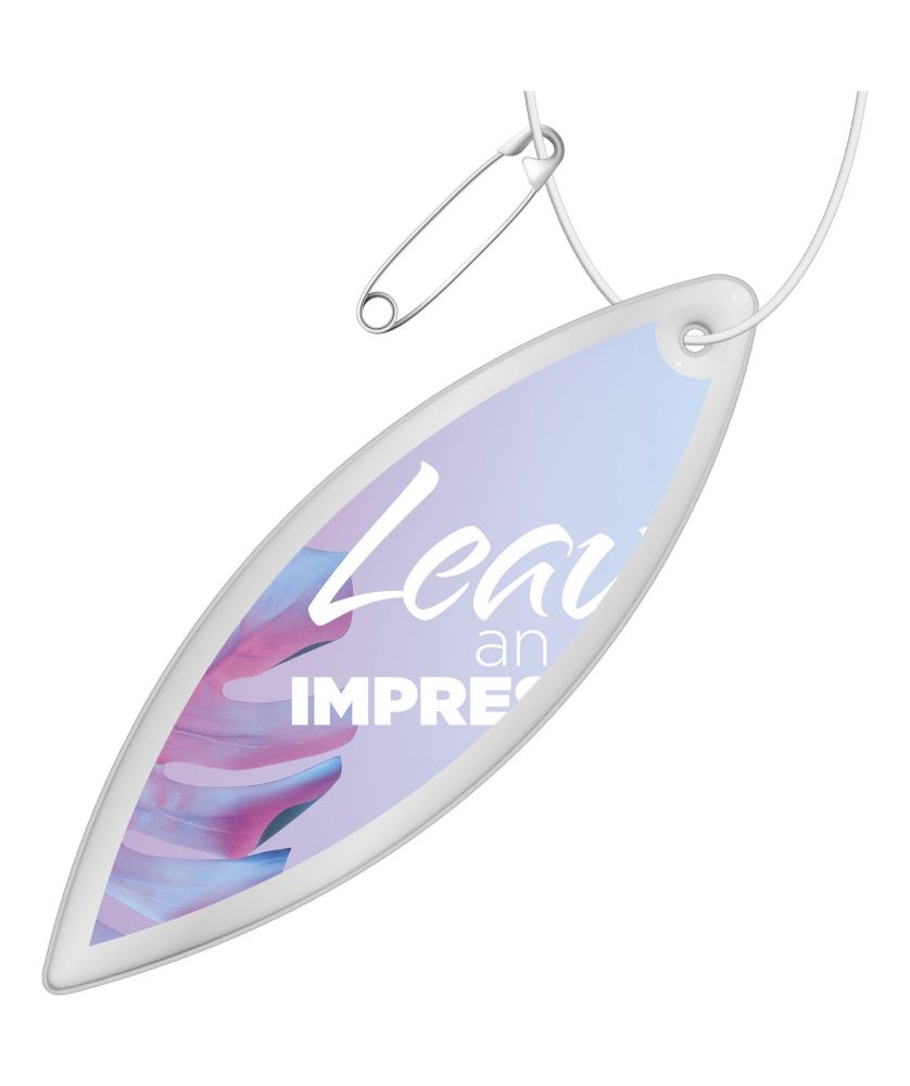 Attache réfléchissante en forme d'ellipse en PVC personnalisée RFX H-12 Accessoires de Sécurité publicitaire