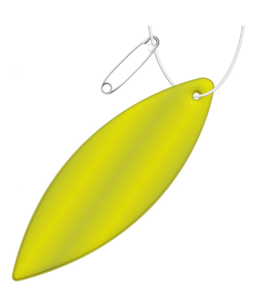 Attache réfléchissante en forme d'ellipse en PVC personnalisée RFX H-12 Accessoires de Sécurité publicitaire