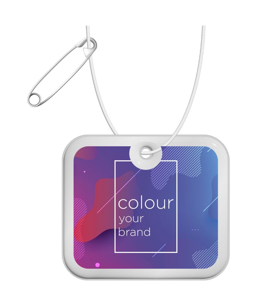 Attache réfléchissante rectangulaire XL en PVC personnalisée RFX H-20 Accessoires de Sécurité publicitaire