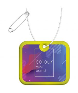 Attache réfléchissante rectangulaire XL en PVC personnalisée RFX H-20 Accessoires de Sécurité publicitaire