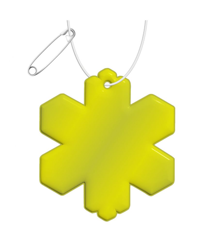 Attache réfléchissante en forme de flocon de neige en PVC personnalisée RFX H-10 Printécom - Objets et Supports Publicitaires...