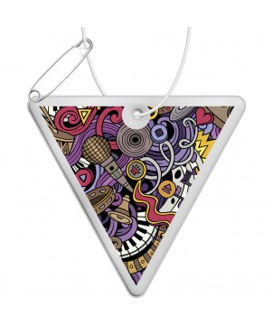 Printécom - Objets et Supports Publicitaires - Attache réfléchissante en PVC en forme de triangle inversé H-12 RFX™ | PRINTECOM