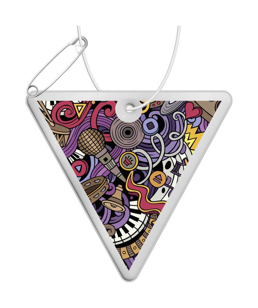 Printécom - Objets et Supports Publicitaires - Attache réfléchissante en PVC en forme de triangle inversé H-12 RFX™ | PRINTECOM