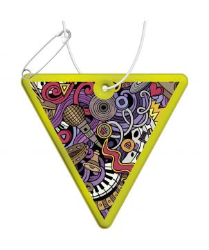Attache réfléchissante en forme de triangle inversé en PVC personnalisée RFX H-12 Printécom - Objets et Supports Publicitaire...