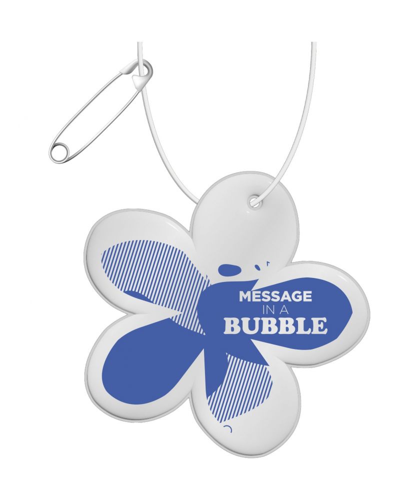 Attache réfléchissante en forme de fleur en TPU personnalisée RFX H-13 Accessoires de Sécurité publicitaire