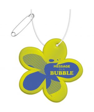 Attache réfléchissante en forme de fleur en TPU personnalisée RFX H-13 Accessoires de Sécurité publicitaire