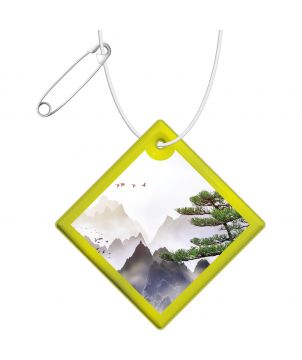Attache réfléchissante en forme de diamant grand modèle en PVC personnalisée RFX H-20 Printécom - Objets et Supports Publicit...