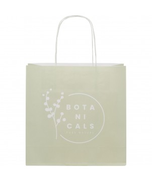 Printécom - Objets et Supports Publicitaires - Sac en papier Kraft 120 g/m2avec poignées torsadées, 24 x 9 x 24 cm | PRINTECOM