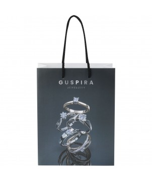 Printécom - Objets et Supports Publicitaires - Sac en papier 170 g/m2 intégra fait à la main avec poignées torsadées en plastique, 18 x 9 x 23 cm | PRINTECOM