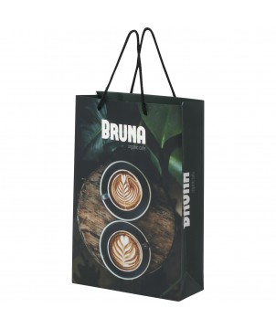 Printécom - Objets et Supports Publicitaires - Sac en papier 170 g/m2 intégra fait à la main avec poignées torsadées en plastique, 24 x 9 x 36 cm | PRINTECOM