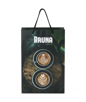 Printécom - Objets et Supports Publicitaires - Sac en papier 170 g/m2 intégra fait à la main avec poignées torsadées en plastique, 24 x 9 x 36 cm | PRINTECOM