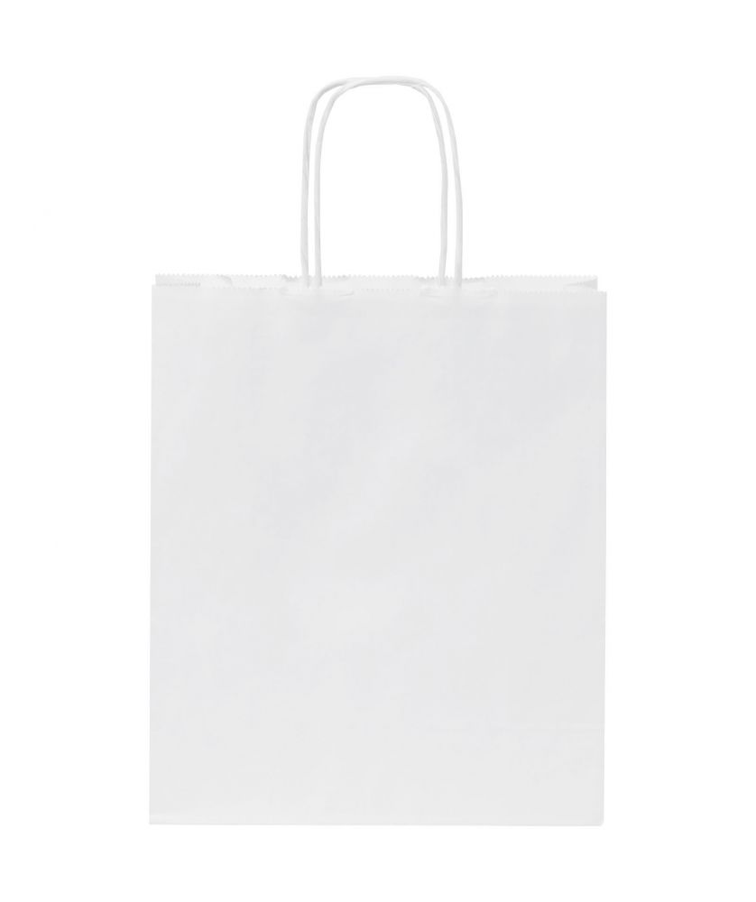 Sac en papier kraft 80 g/m² 18 x 8 x 21 cm à poignées torsadées personnalisé Sacs et bagages publicitaire
