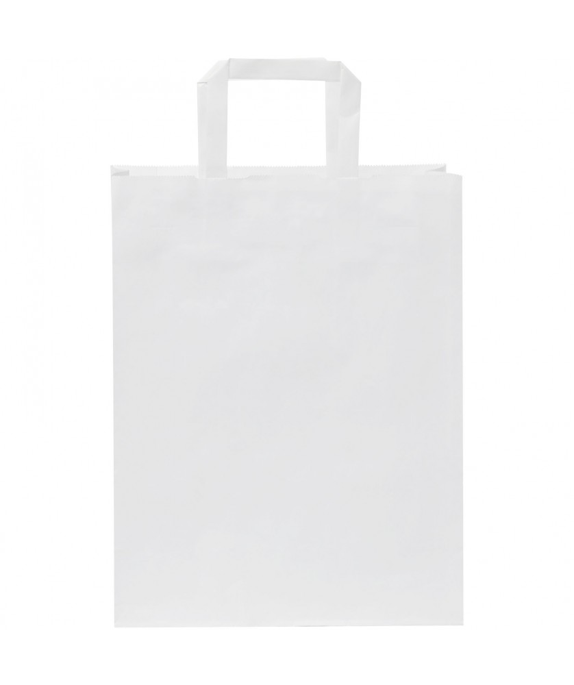 Printécom - Objets et Supports Publicitaires - Sac en papier Kraft 80-90 g/m² avec poignées plates, 25 x 11 x 31 cm | PRINTECOM