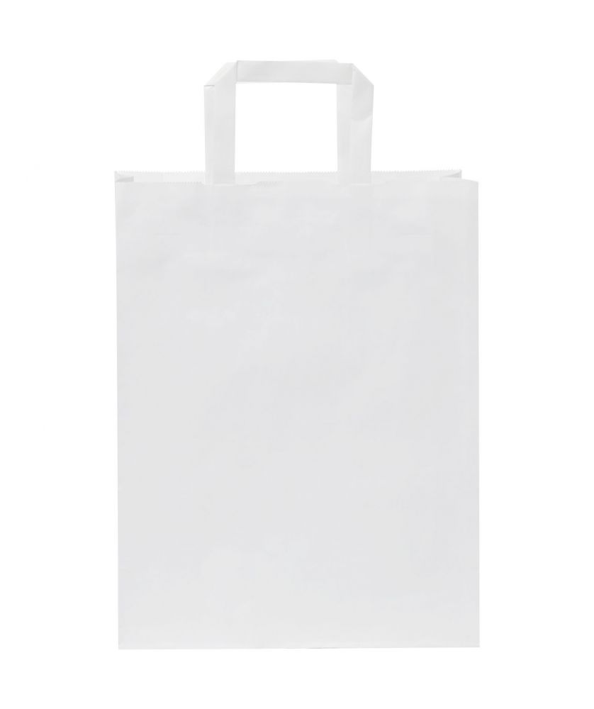 Sac en papier kraft 80-90 g/m² 25 x 11 x 31 cm à poignées plates personnalisé Sacs et bagages publicitaire