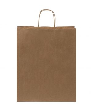 Sac en papier kraft 80-90 g/m² 32 x 12 x 40 cm à poignées torsadées personnalisé Sacs et bagages publicitaire