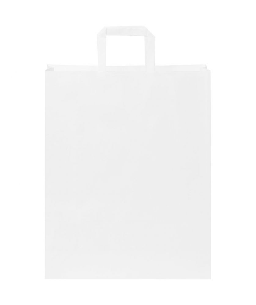 Sac en papier kraft 80-90 g/m² 32 x 12 x 40 cm à poignées plates personnalisé Sacs et bagages publicitaire