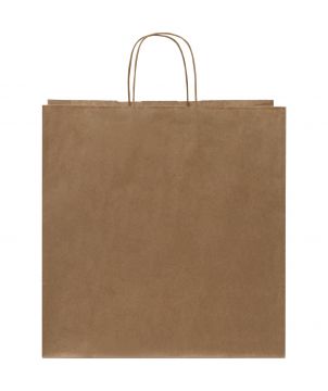 Sac en papier kraft 80-90 g/m² 34 x 20 x 35 cm à poignées torsadées personnalisé