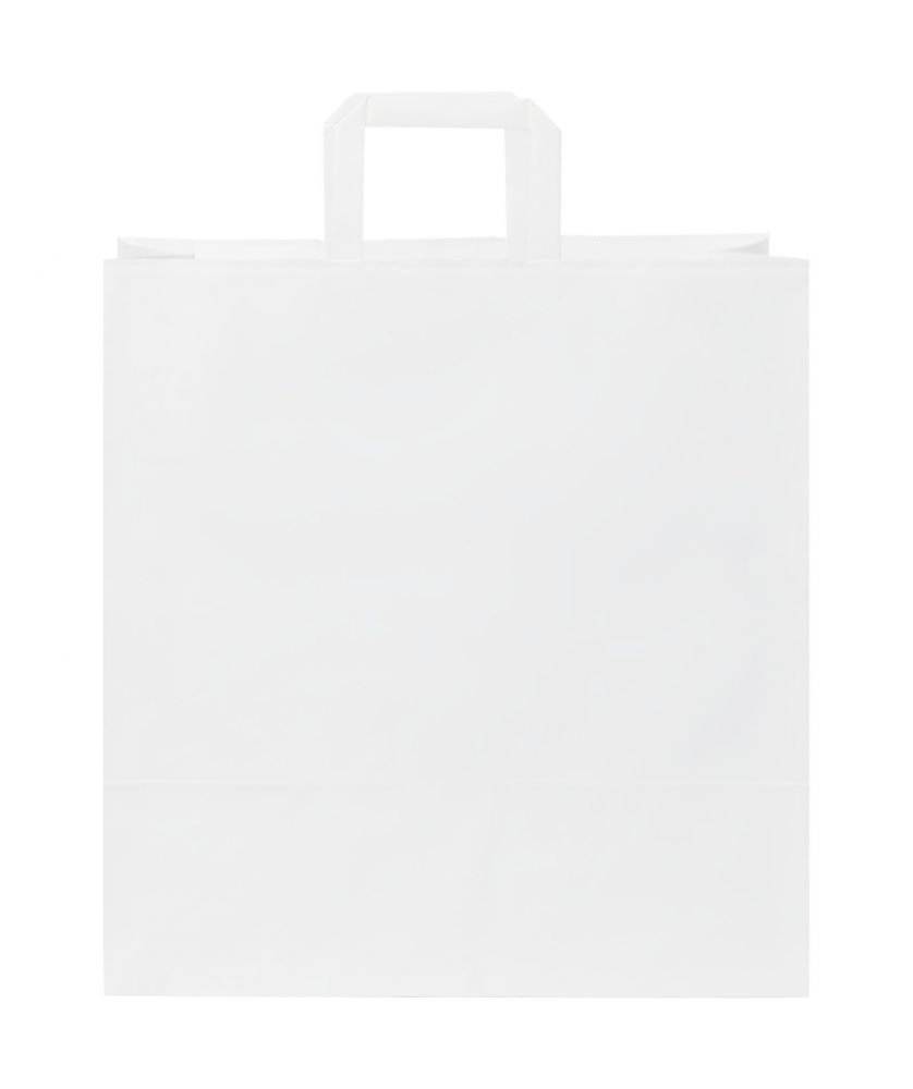 Sac en papier kraft 80-90 g/m² 34 x 20 x 35 cm à poignées plates personnalisé Sacs et bagages publicitaire