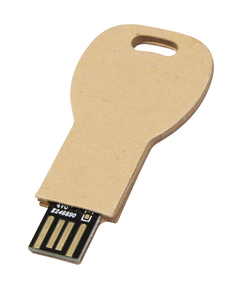 Clé USB en papier recyclé en forme de clé personnalisée Printécom - Objets et Supports Publicitaires publicitaire
