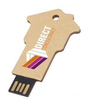 Printécom - Objets et Supports Publicitaires - Clé USB 2.0 en papier recyclé en forme de maison | PRINTECOM