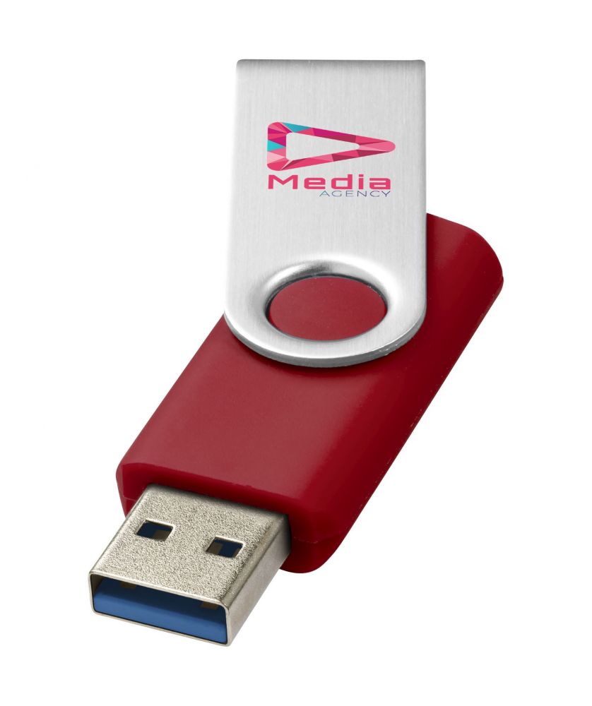 Clé USB 3.0 rotative basique personnalisée Rotate Printécom - Objets et Supports Publicitaires publicitaire