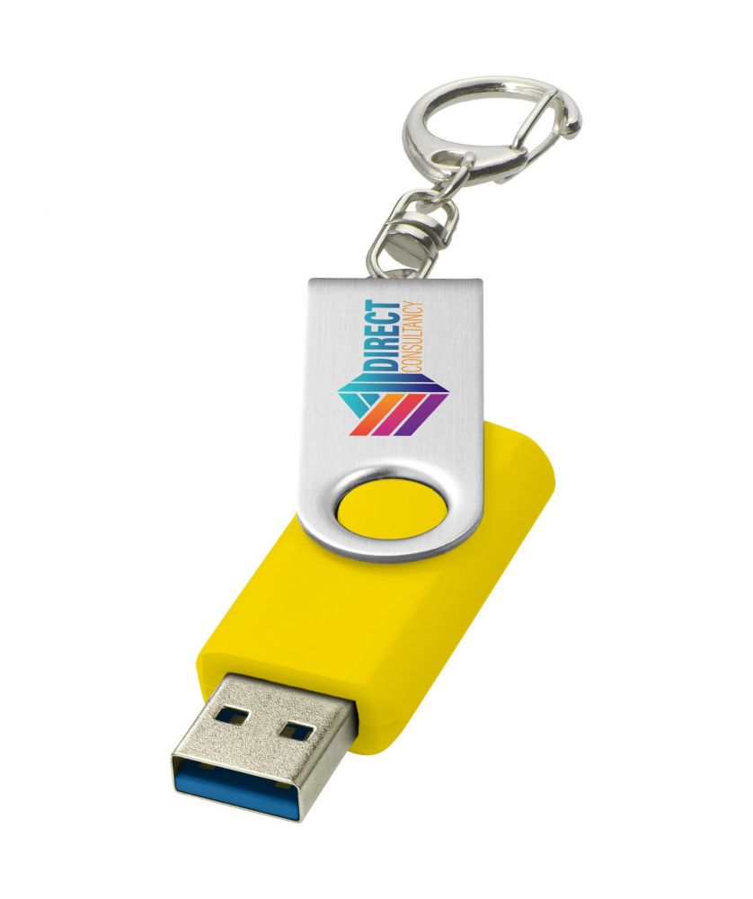 Clé USB 3.0 rotative avec porte-clés personnalisée Rotate