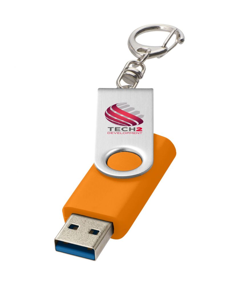 Clé USB 3.0 rotative avec porte-clés personnalisée Rotate