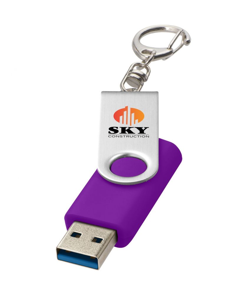 Clé USB 3.0 rotative avec porte-clés personnalisée Rotate