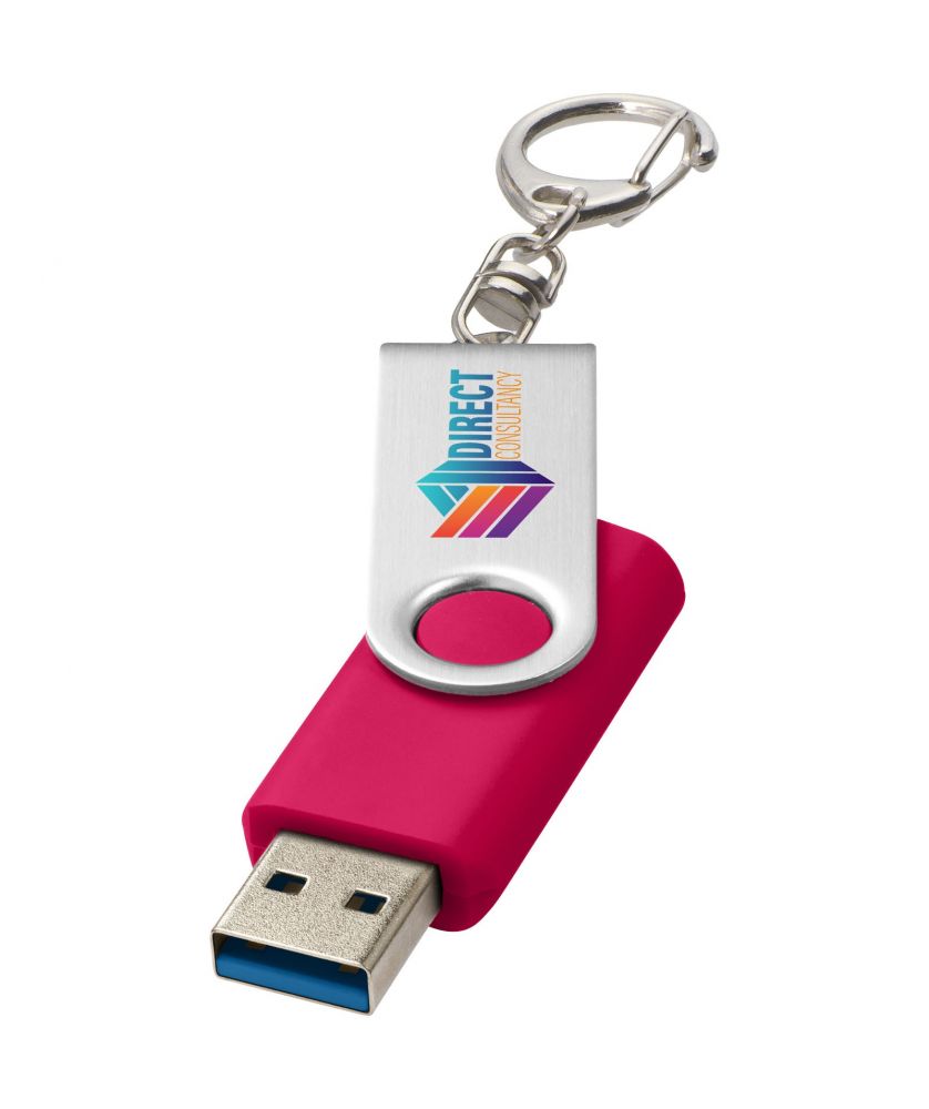 Clé USB 3.0 rotative avec porte-clés personnalisée Rotate