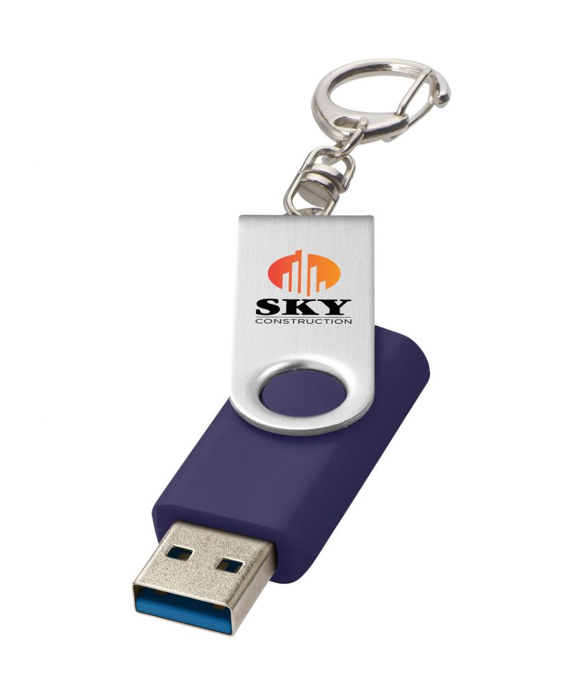 Clé USB 3.0 rotative avec porte-clés personnalisée Rotate