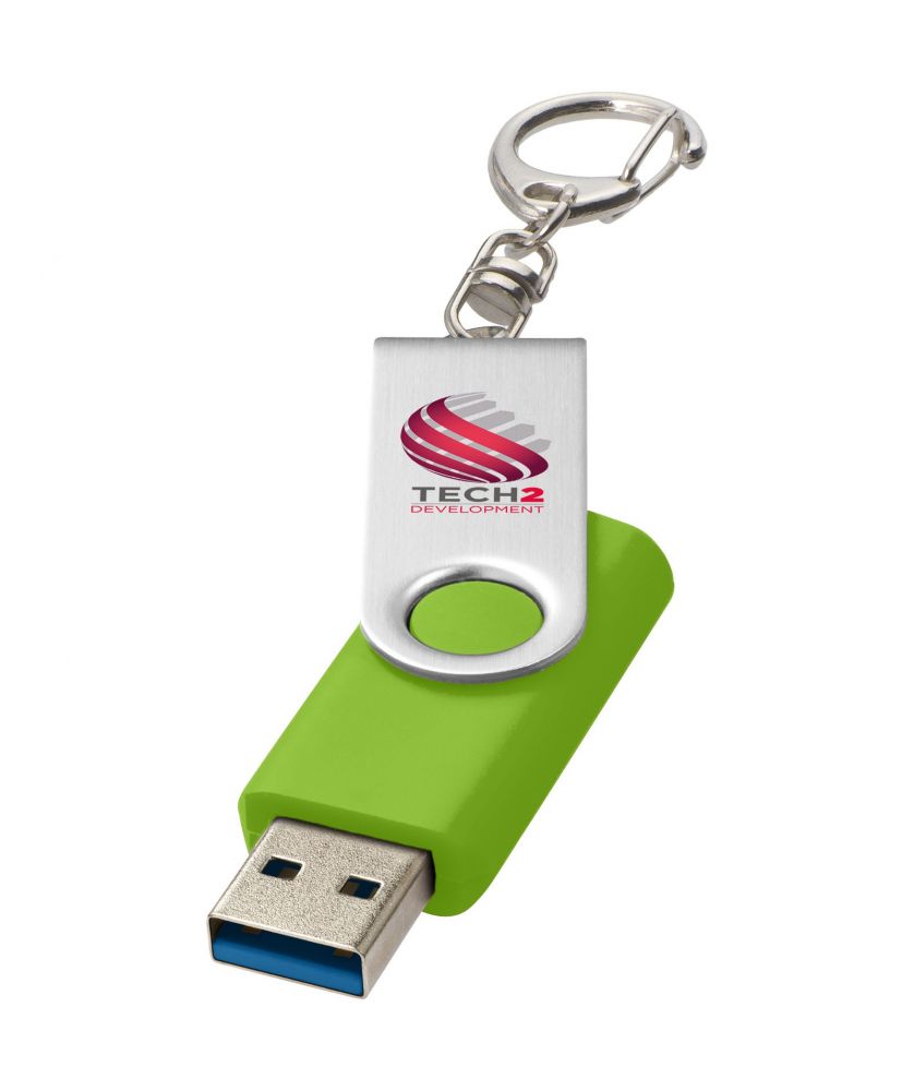 Clé USB 3.0 rotative avec porte-clés personnalisée Rotate
