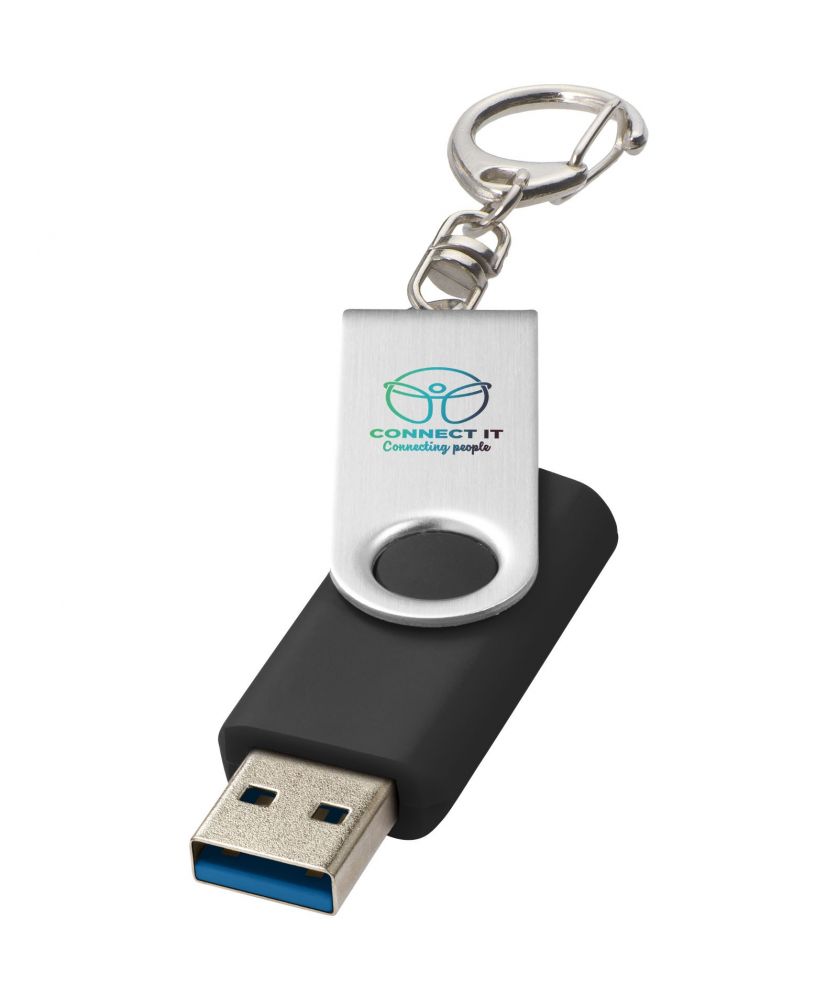Clé USB 3.0 rotative avec porte-clés personnalisée Rotate
