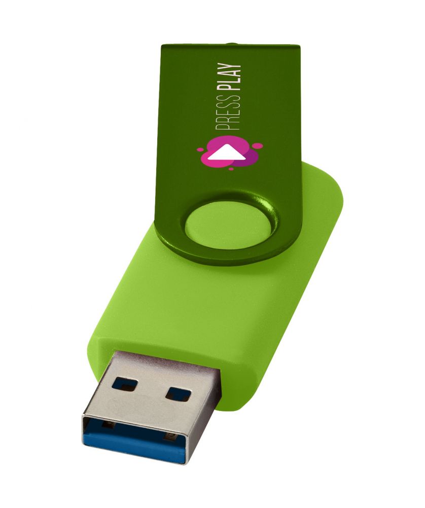 Clé USB 3.0 rotative métallique personnalisée Rotate Printécom - Objets et Supports Publicitaires publicitaire