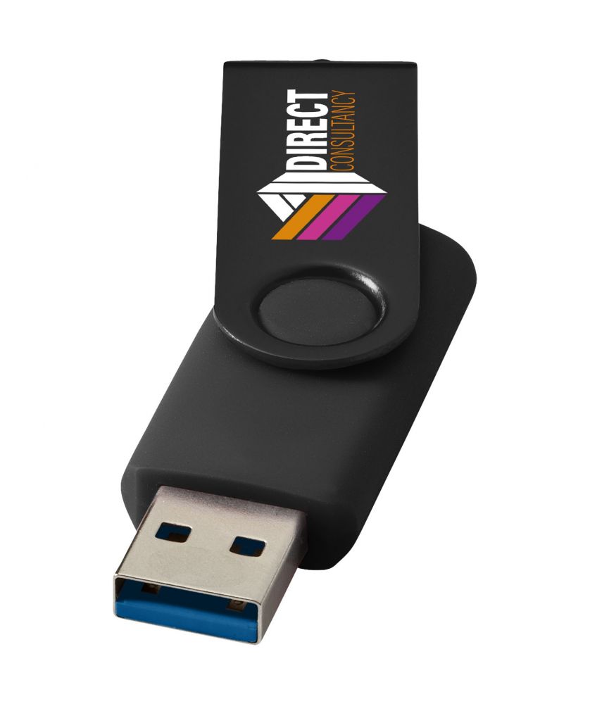 Clé USB 3.0 rotative métallique personnalisée Rotate Printécom - Objets et Supports Publicitaires publicitaire