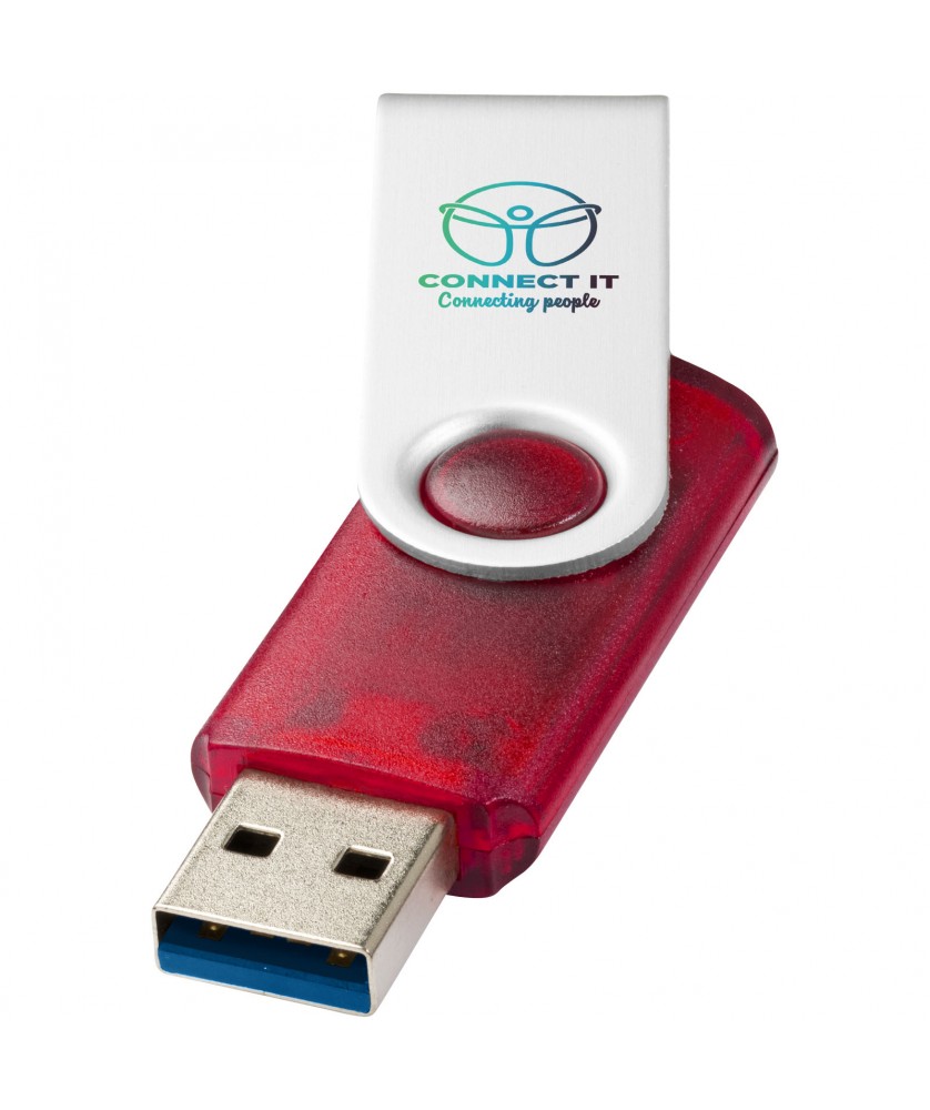 Printécom - Objets et Supports Publicitaires - Clé USB 3.0 Rotate translucide | PRINTECOM