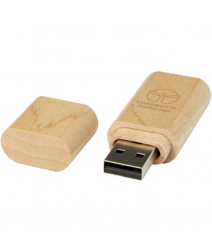Printécom - Objets et Supports Publicitaires - Clé USB 3.0 en bois avec porte-clés | PRINTECOM