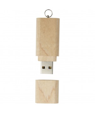 Printécom - Objets et Supports Publicitaires - Clé USB 3.0 en bois avec porte-clés | PRINTECOM