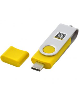 Clé USB-C rotative OTG personnalisée Printécom - Objets et Supports Publicitaires publicitaire