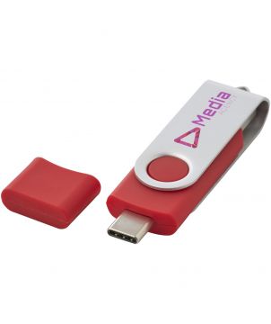Clé USB-C rotative OTG personnalisée Printécom - Objets et Supports Publicitaires publicitaire