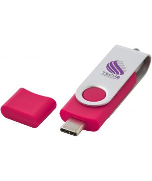 Clé USB-C rotative OTG personnalisée Printécom - Objets et Supports Publicitaires publicitaire