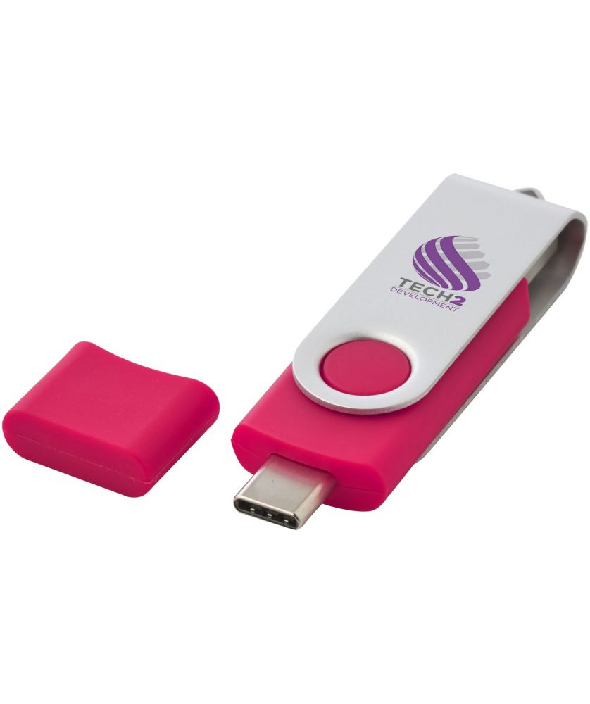 Clé USB-C rotative OTG personnalisée Printécom - Objets et Supports Publicitaires publicitaire