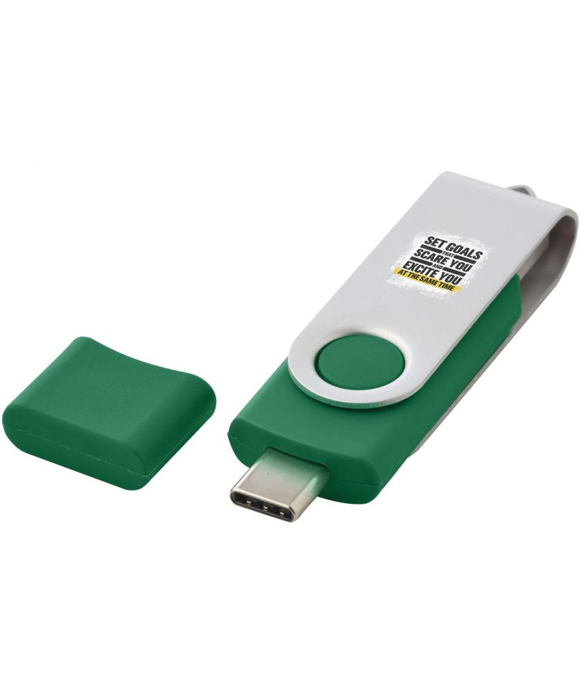 Clé USB-C rotative OTG personnalisée Printécom - Objets et Supports Publicitaires publicitaire