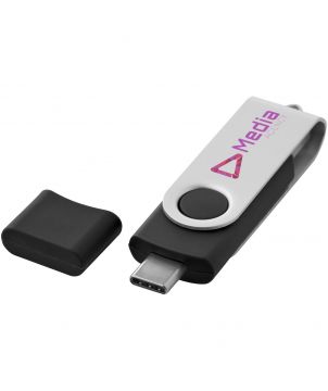 Clé USB-C rotative OTG personnalisée Printécom - Objets et Supports Publicitaires publicitaire