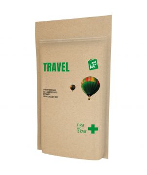 Kit de premiers secours voyage en pochette papier personnalisé MyKit Printécom - Objets et Supports Publicitaires publicitaire