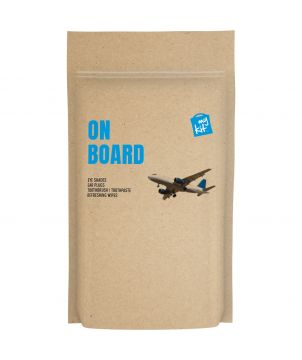 Kit confort avion en pochette papier personnalisé MyKit Printécom - Objets et Supports Publicitaires publicitaire
