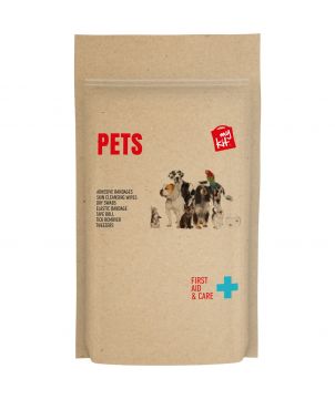 Kit de premiers secours animaux en pochette papier personnalisé MyKit Printécom - Objets et Supports Publicitaires publicitaire