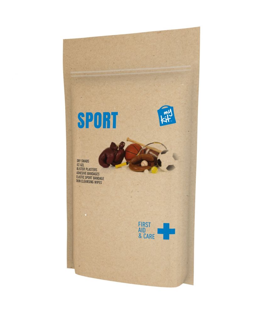 Kit de premiers secours sport en pochette papier personnalisé MyKit Printécom - Objets et Supports Publicitaires publicitaire