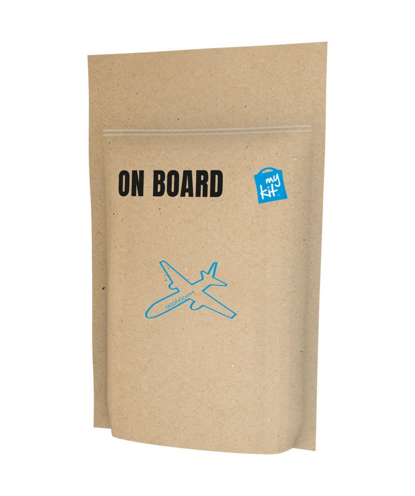 Mini kit confort avion en pochette papier personnalisé MiniKit Printécom - Objets et Supports Publicitaires publicitaire