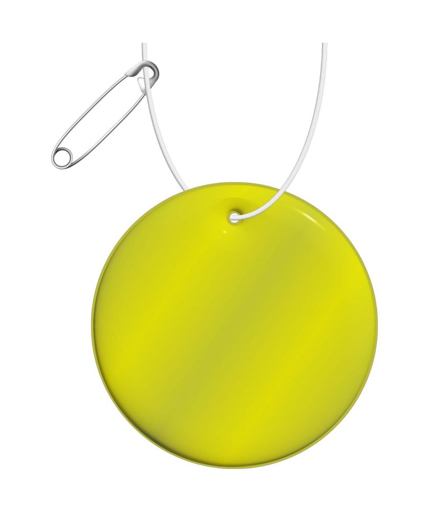 Attache réfléchissante légère ronde moyen modèle en PVC personnalisée RFX H-16 Accessoires de Sécurité publicitaire