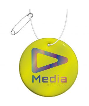 Attache réfléchissante légère ronde moyen modèle en PVC personnalisée RFX H-16 Accessoires de Sécurité publicitaire